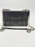 Prada Saffiano Shoulder Bag Tartan Plaid