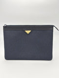 Yves Saint Laurent pochette Vintage Triangle Logo Clamp Pouch